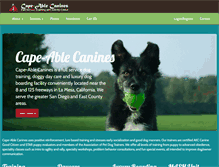Tablet Screenshot of cape-able-canines.com